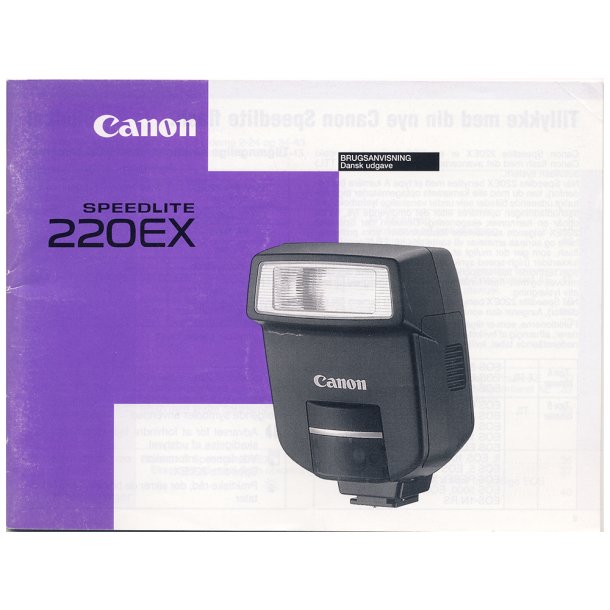 Canon Speedlite 220EX Brugsanvisning