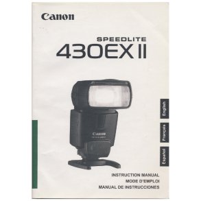 Canon Speedlite 430 EX II Brugsanvisning (Engelsk)