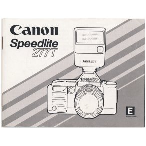 Canon Speedlite 277T Brugsanvisning (Engelsk)