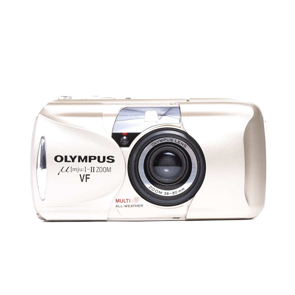 【動作確認済】 Olympus μ【mju:】 G0416-0326-11ID Brugt | Olympus Mju II Zoom VF - Analog kamera - Fotohuset - Click