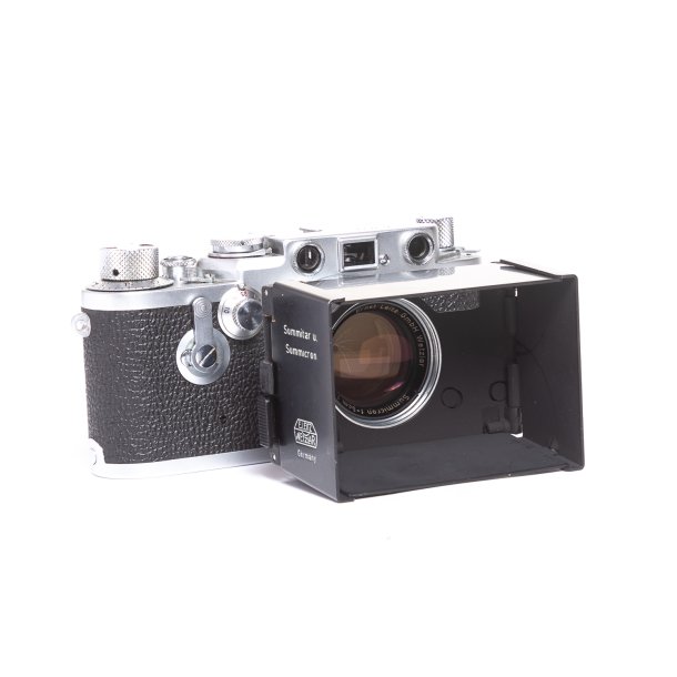 Brugt | Leica lll f m. Summicron 50mm 2,0 Thorium og modlysblnde
