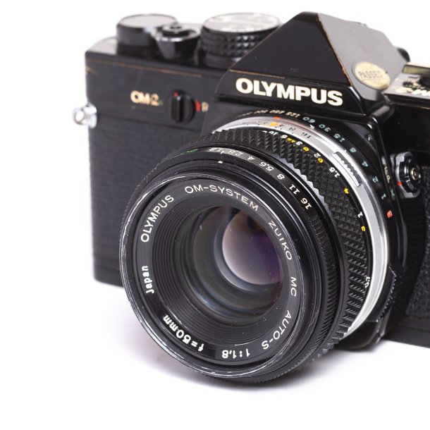 Brugt | Sort Olympus OM-2 m. 50mm 1,8