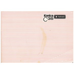 Konica C35 Brugsanvisning (Engelsk)