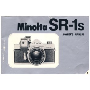 Minolta SR-1s Brugsanvisning (Engelsk)
