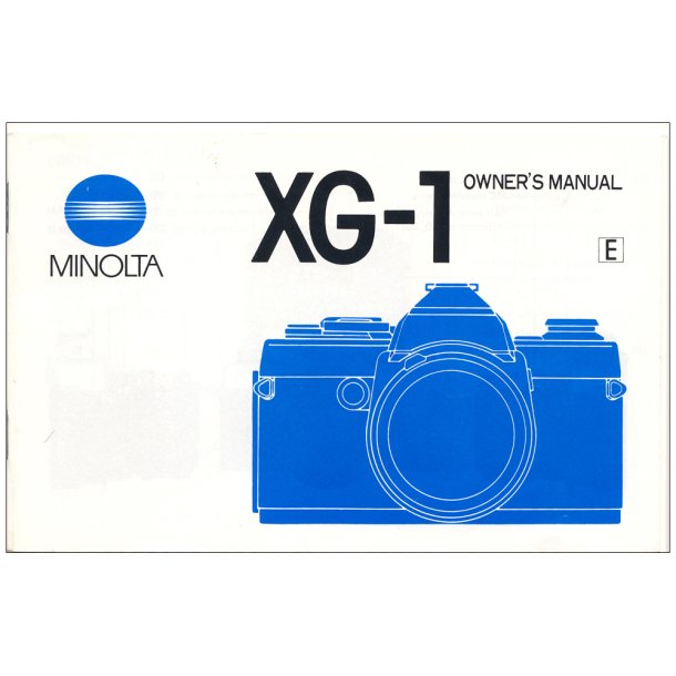 Minolta XG-1 Brugsanvisning (Engelsk)