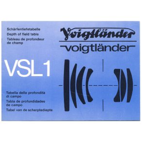 Voigtlnder VSL1 Dybdeskarphed Brugsanvisning (Engelsk)