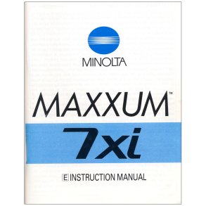 Minolta Maxxum 7xi Brugsanvisning (Engelsk)
