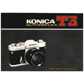 Konica T3 Autoreflex Brugsanvisning (Engelsk)