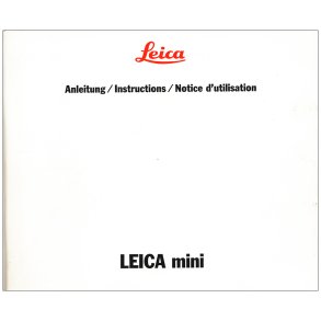 Leica Mini Brugsanvisning (Engelsk) 