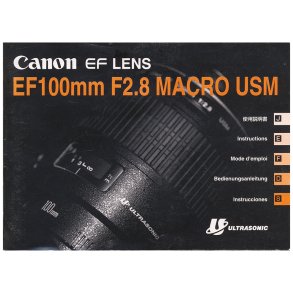 Canon EF 100mm F2.8 Macro USM Brugsanvisning (Engelsk)
