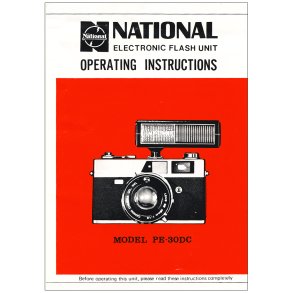 National Electronic Flash Unit Brugsanvisning (Engelsk)