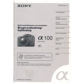 Sony A100 Brugsanvisning