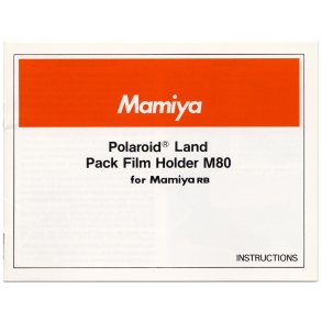 Mamiya RB Polaroid Land Pack Film Holder M80 Brugsanvisning (Engelsk)