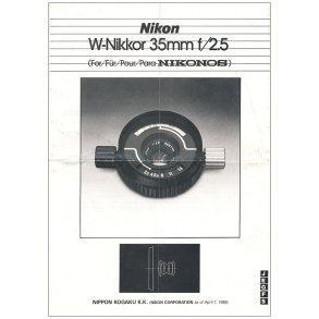 Nikon W-Nikkor 35mm f/2.5 Brugsanvisning (Engelsk)