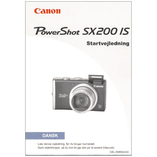 Canon PowerShot SX200 IS Brugsanvisning