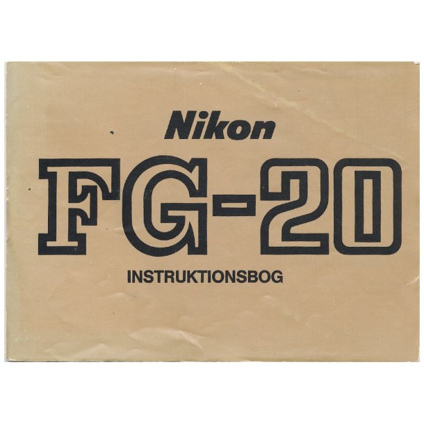 Nikon FG-20 Brugsanvisning