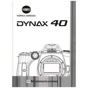 Minolta Dynax 40 Brugsanvisning