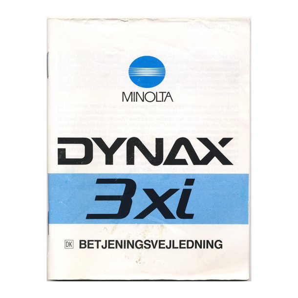 Minolta Dynax 3xi Brugsanvisning
