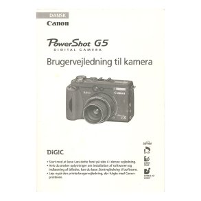 Canon Powershot G5 Brugsanvisning