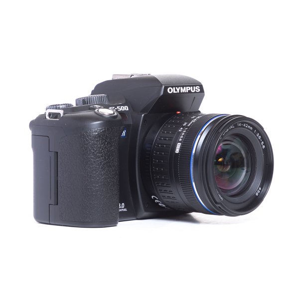 Olympus E-500 m. 14-42mm. 3,5-5,6 + lader