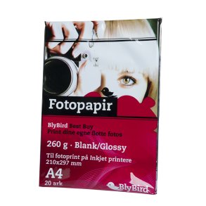 Blybird Glossy fotopapir 260gr. 20 stk. A4