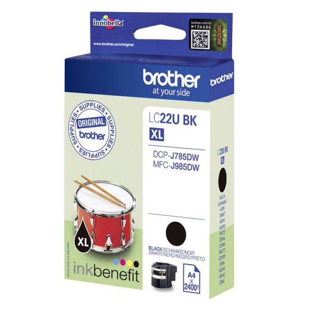 Brother LC22U BK Sort