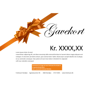 Gavekort til Fotohuset Stenlse